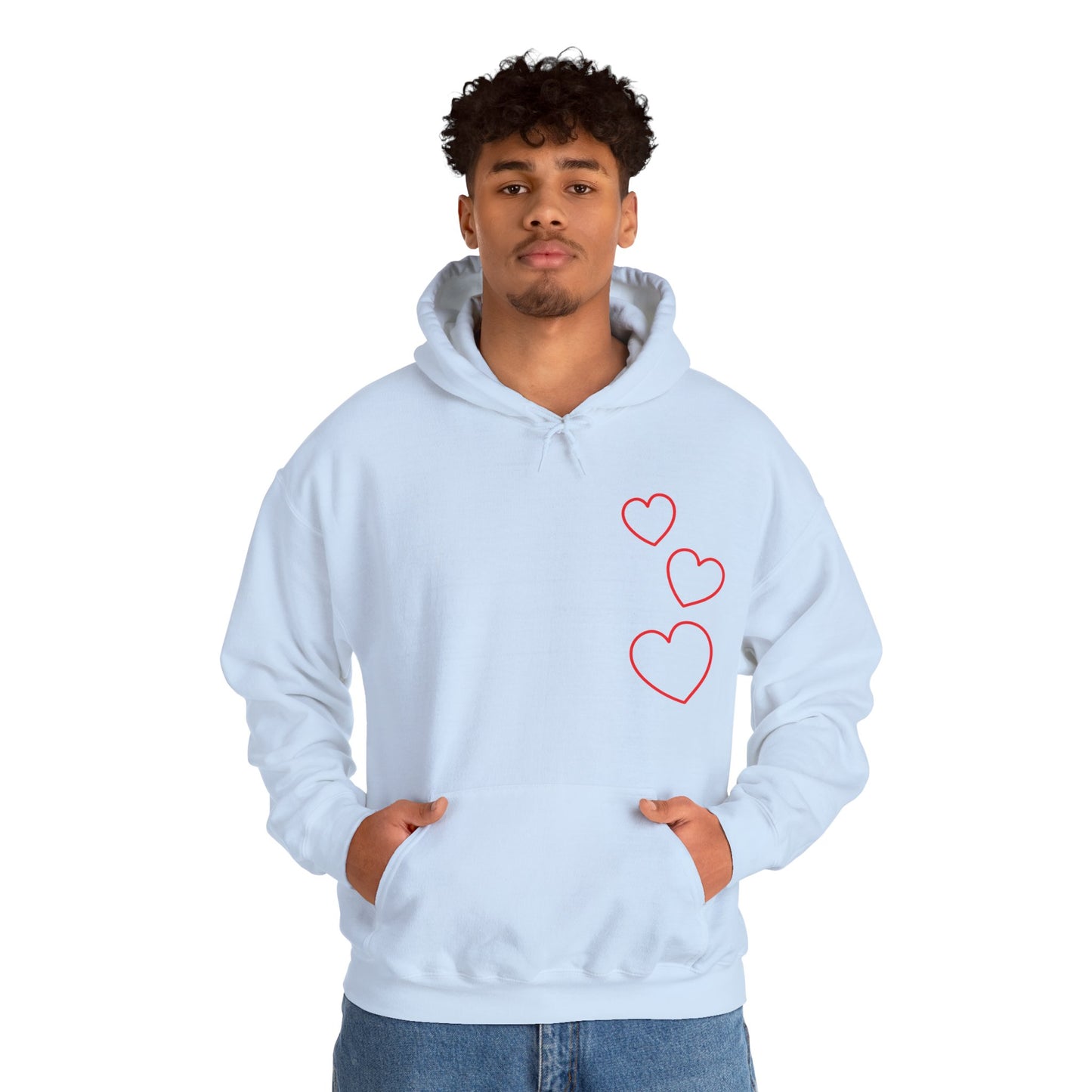 Red Hearts Hooded Sweatshirt