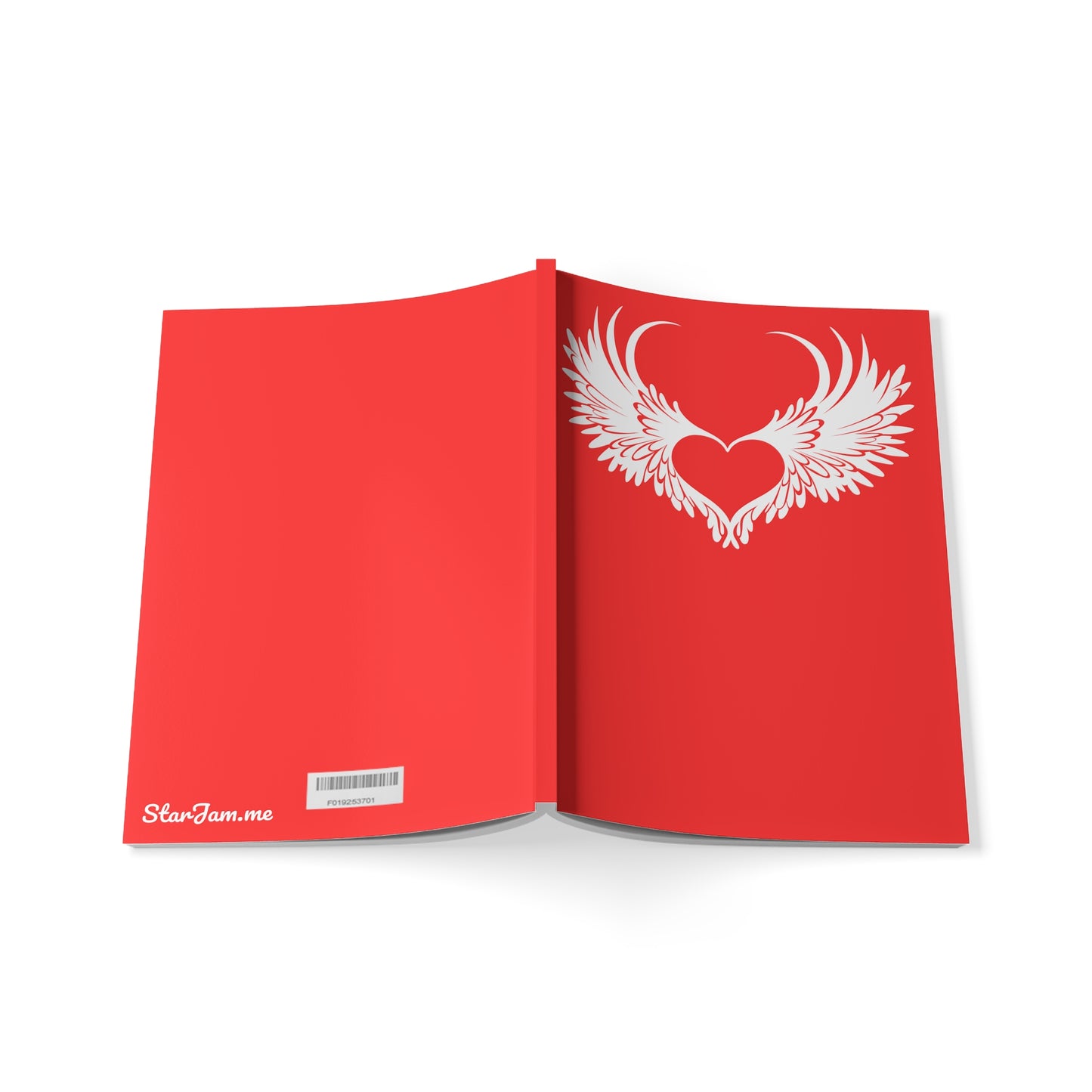 StarJam 'Angel Heart' - Softcover Notebook, A5, Red