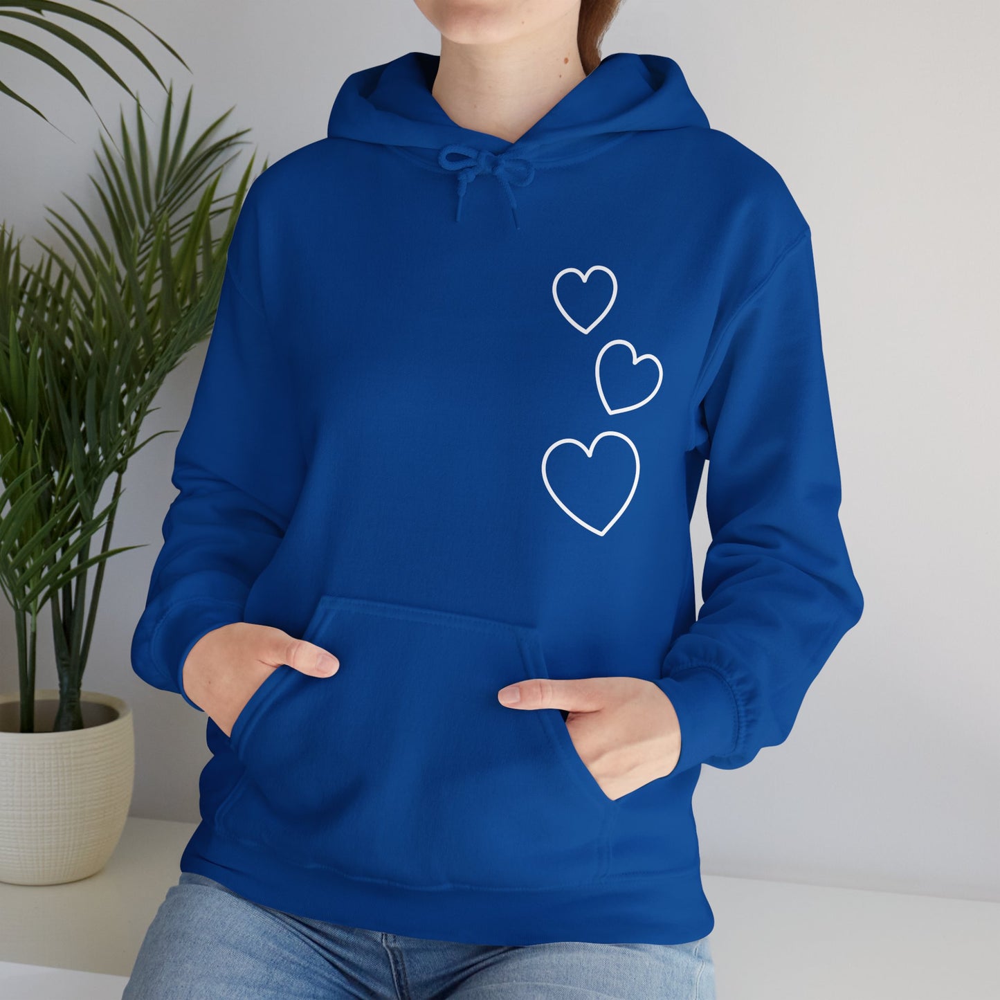 White Hearts Hoodie