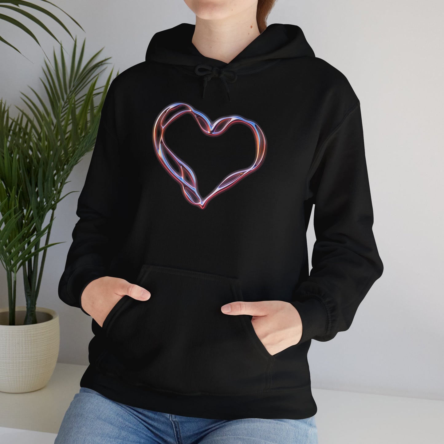 Liquid Metal Heart Hoodie