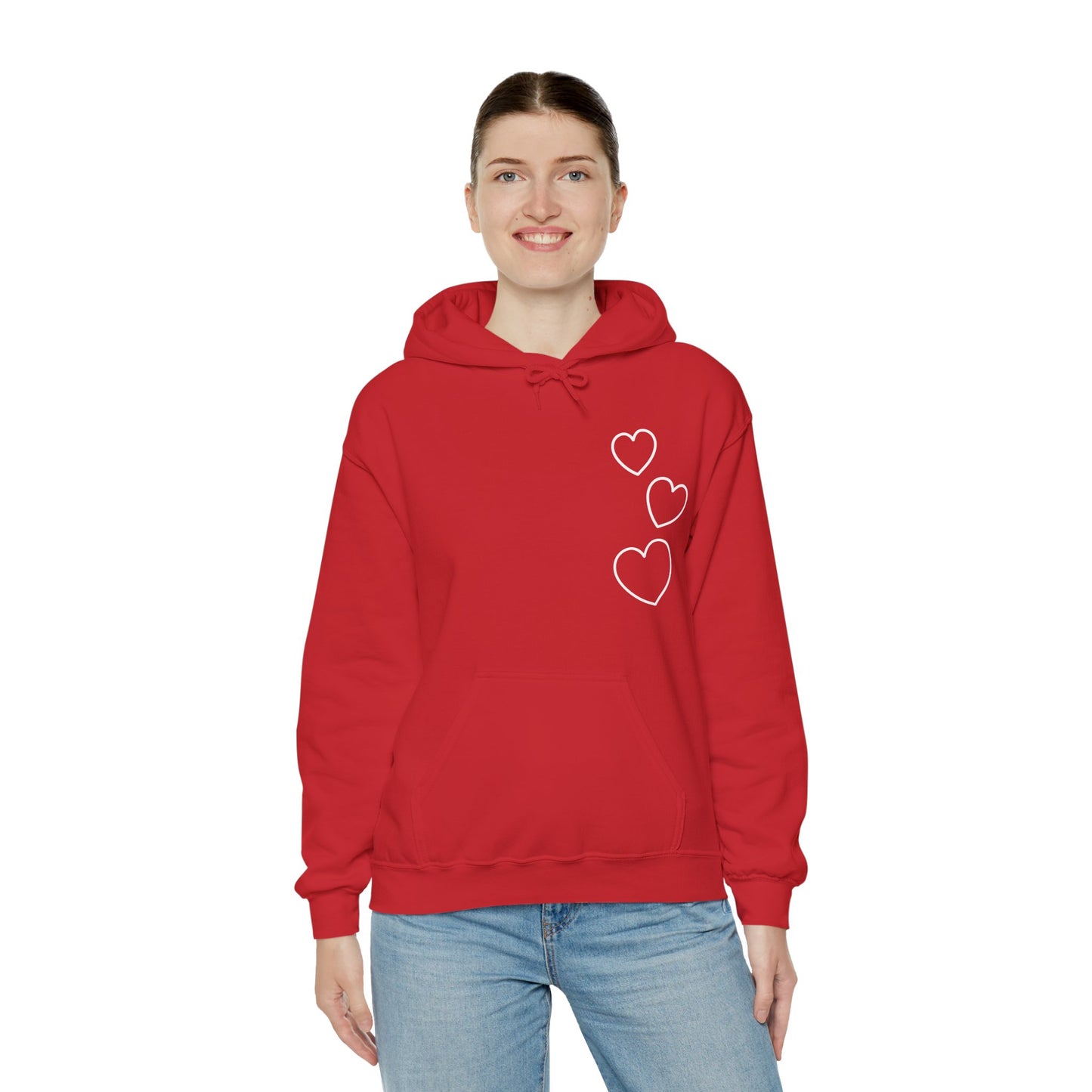White Hearts Hoodie