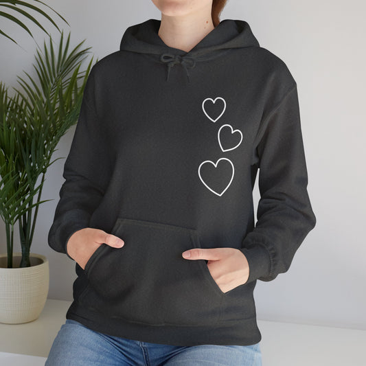 White Hearts Hoodie
