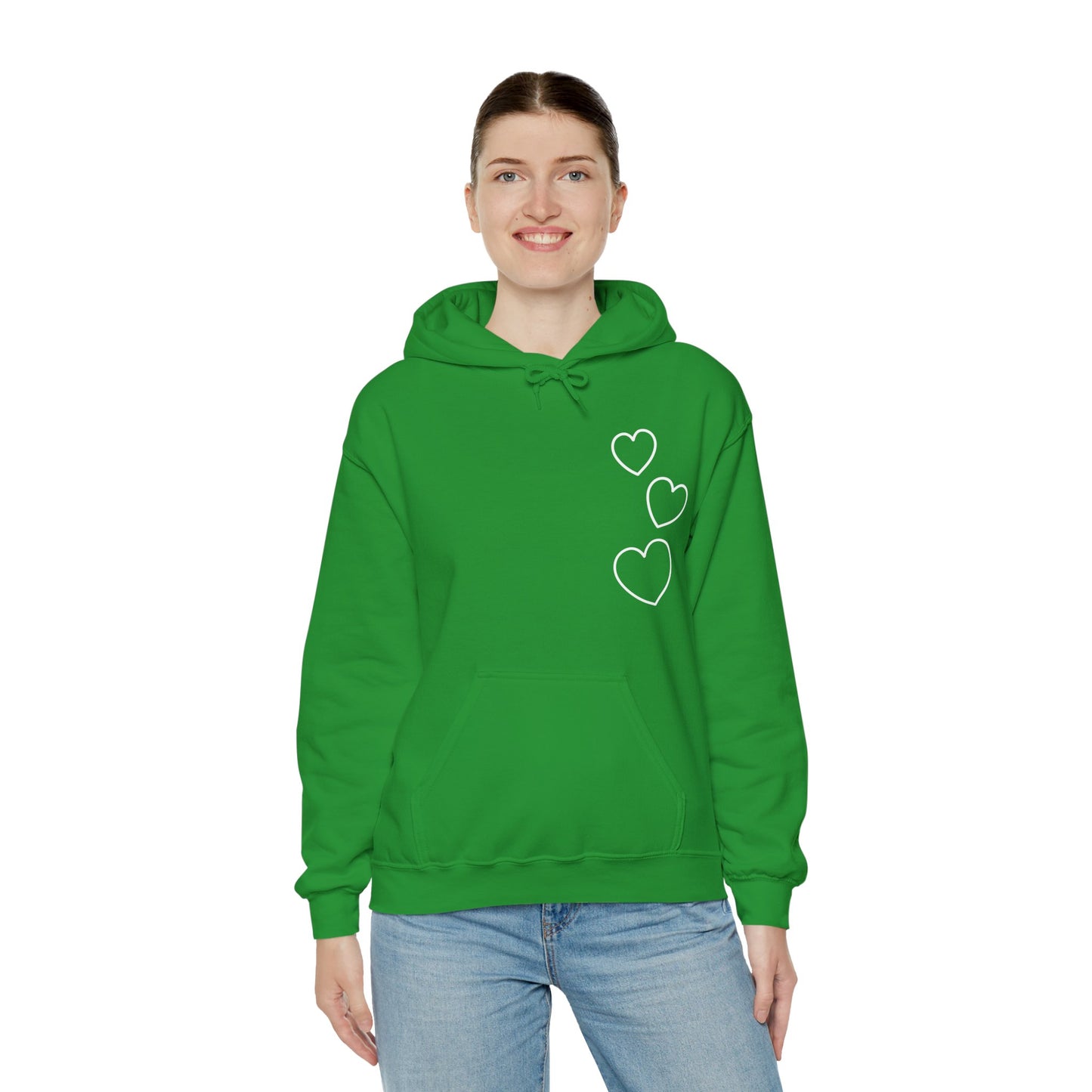 White Hearts Hoodie
