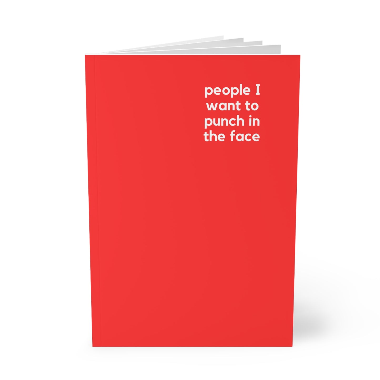 Punch In The Face - Naughty Pads - Red A5 Soft Cover Journal