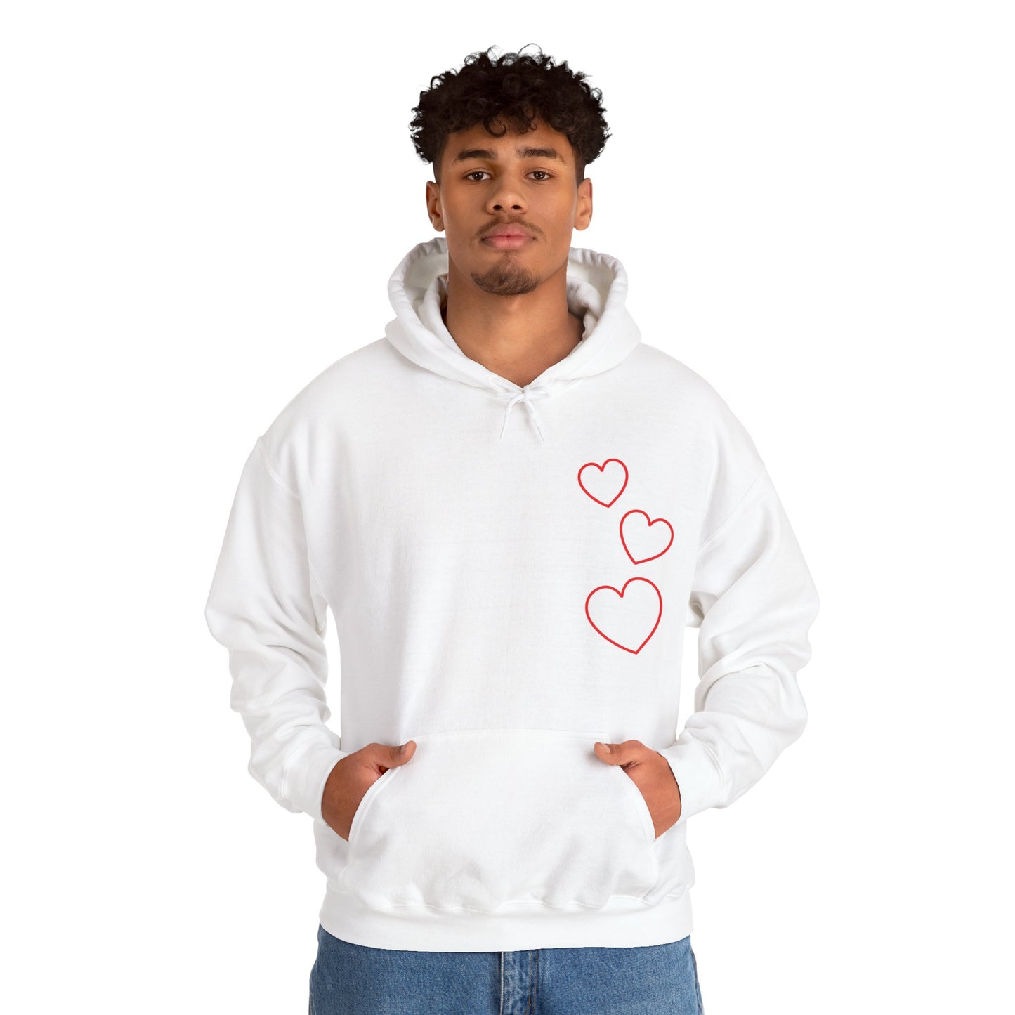 Red Hearts Hooded Sweatshirt
