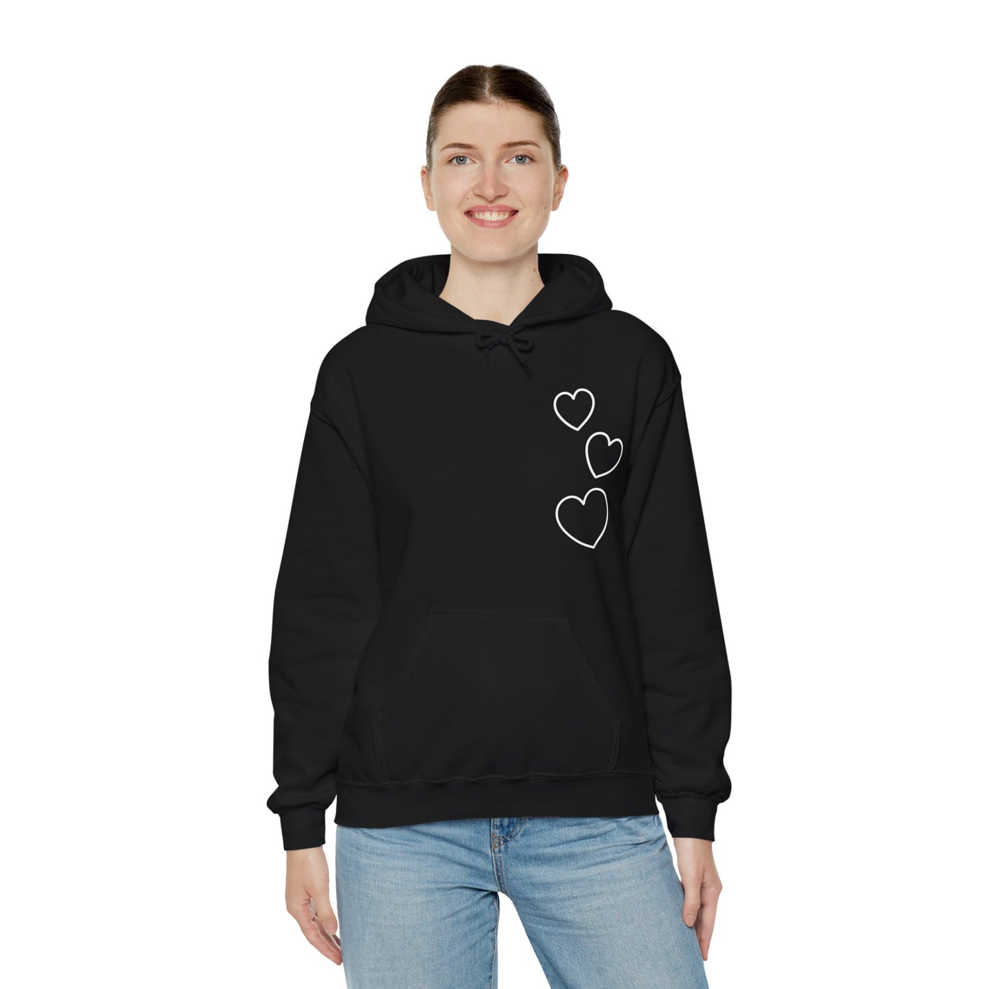 White Hearts Hoodie