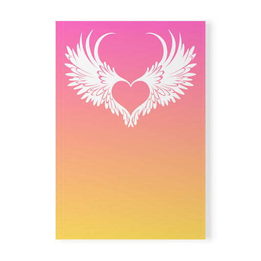 StarJam 'Angel Heart' - Softcover Notebook, A5, Pink/ Peach