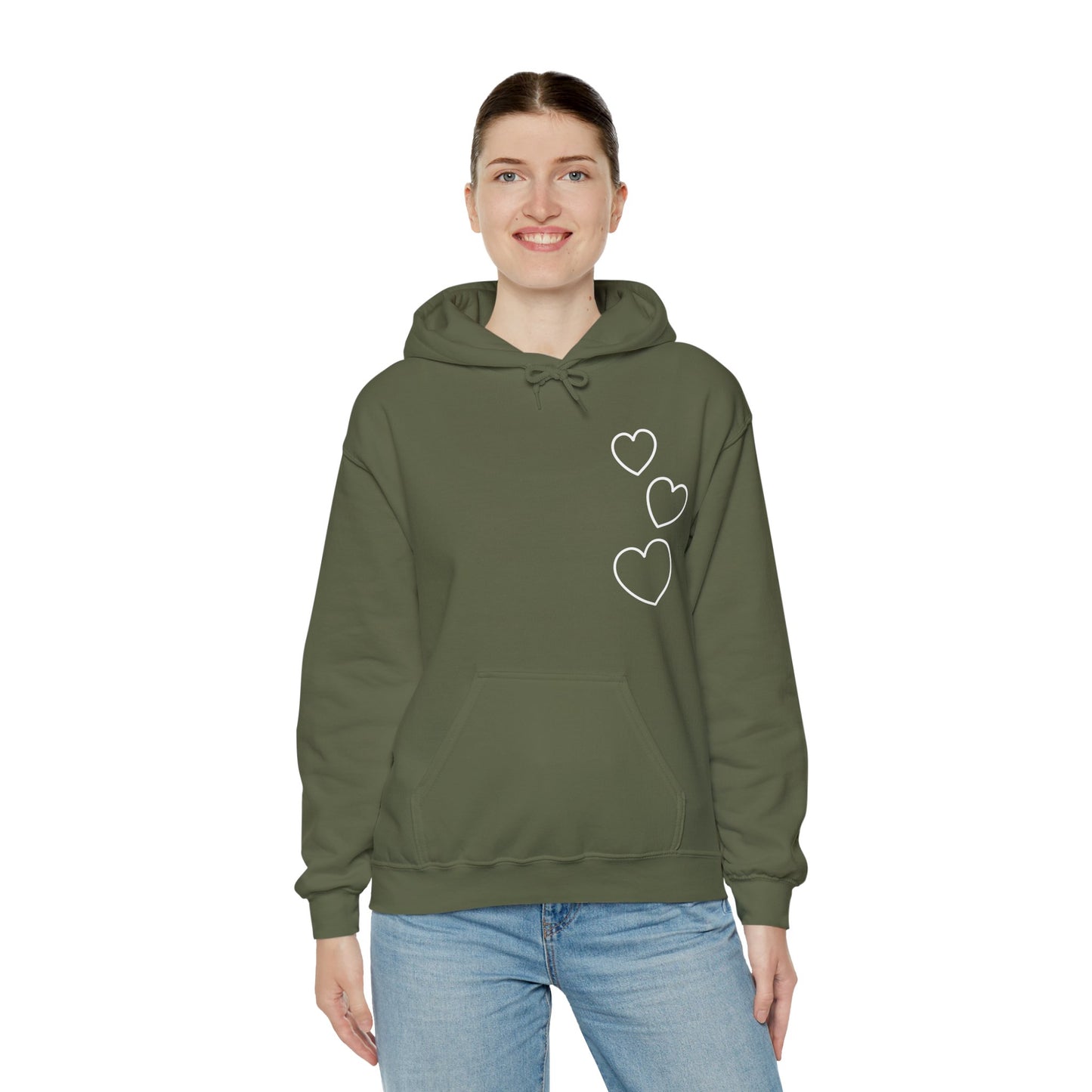 White Hearts Hoodie