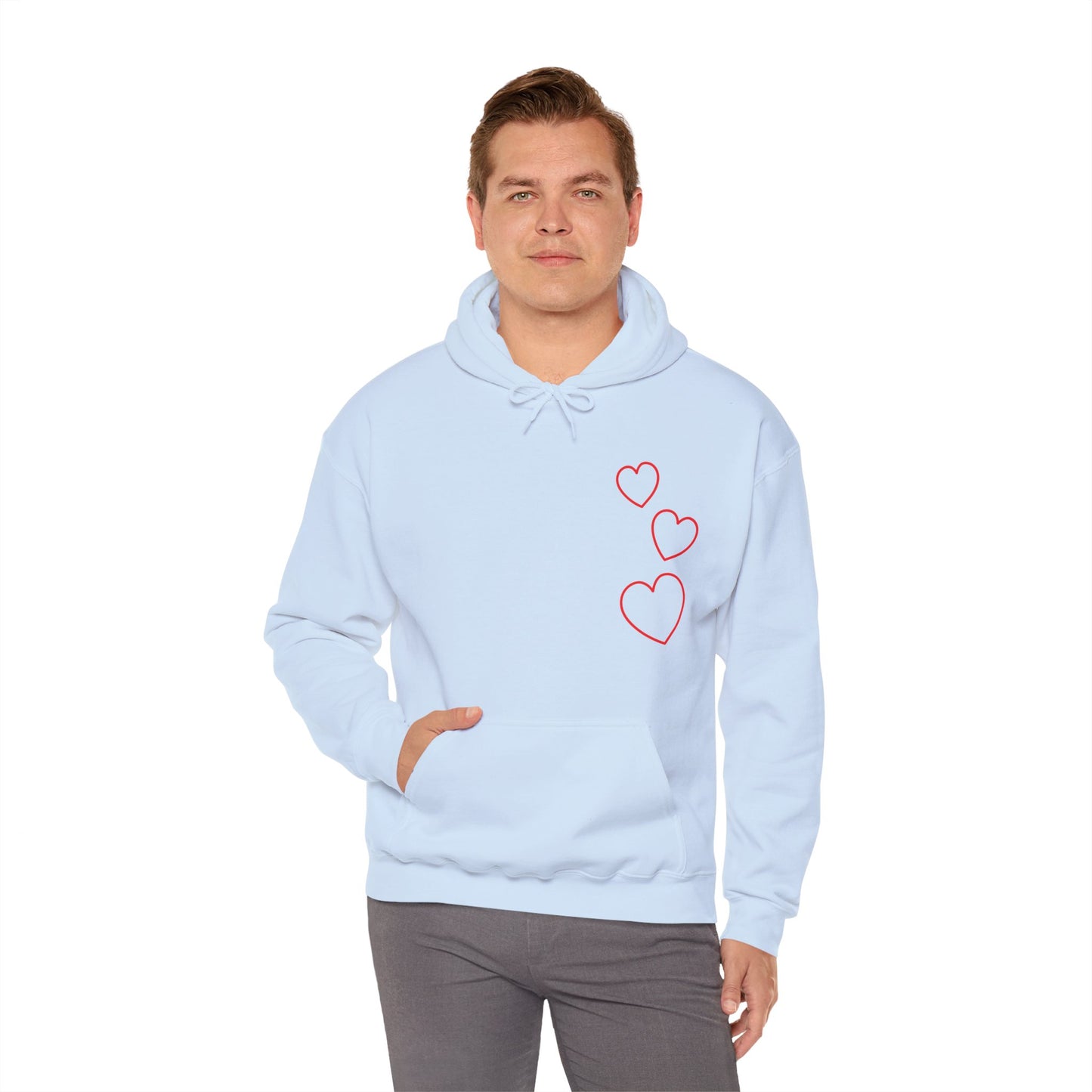 Red Hearts Hooded Sweatshirt