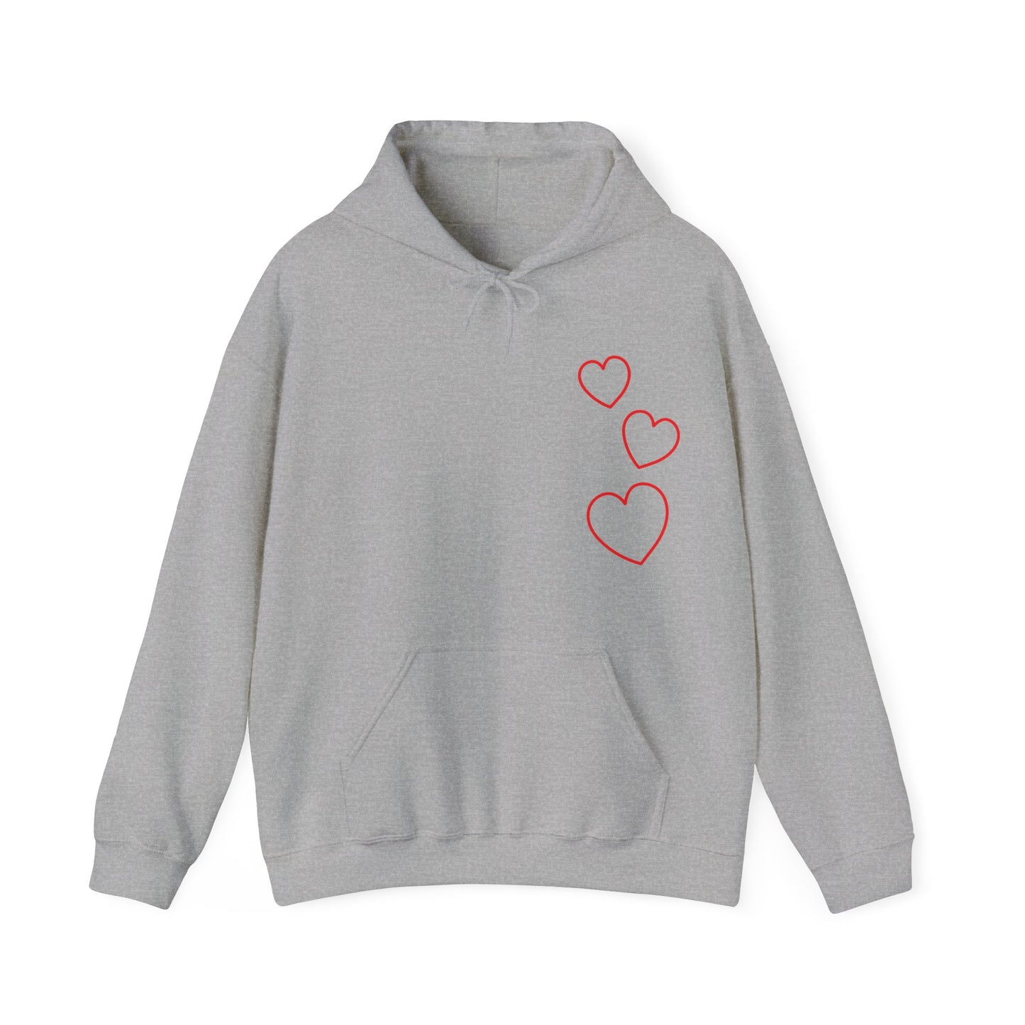Red Hearts Hooded Sweatshirt