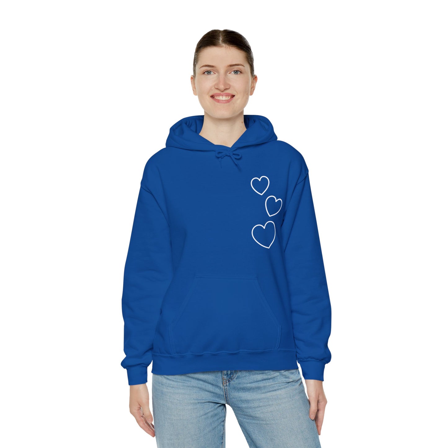 White Hearts Hoodie