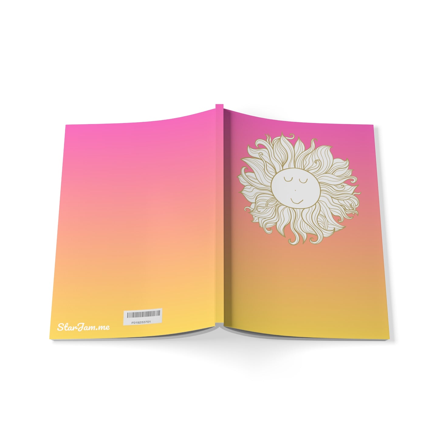 StarJam 'Smiling Sunflower' - Softcover Notebook, A5, Pink/ Peach