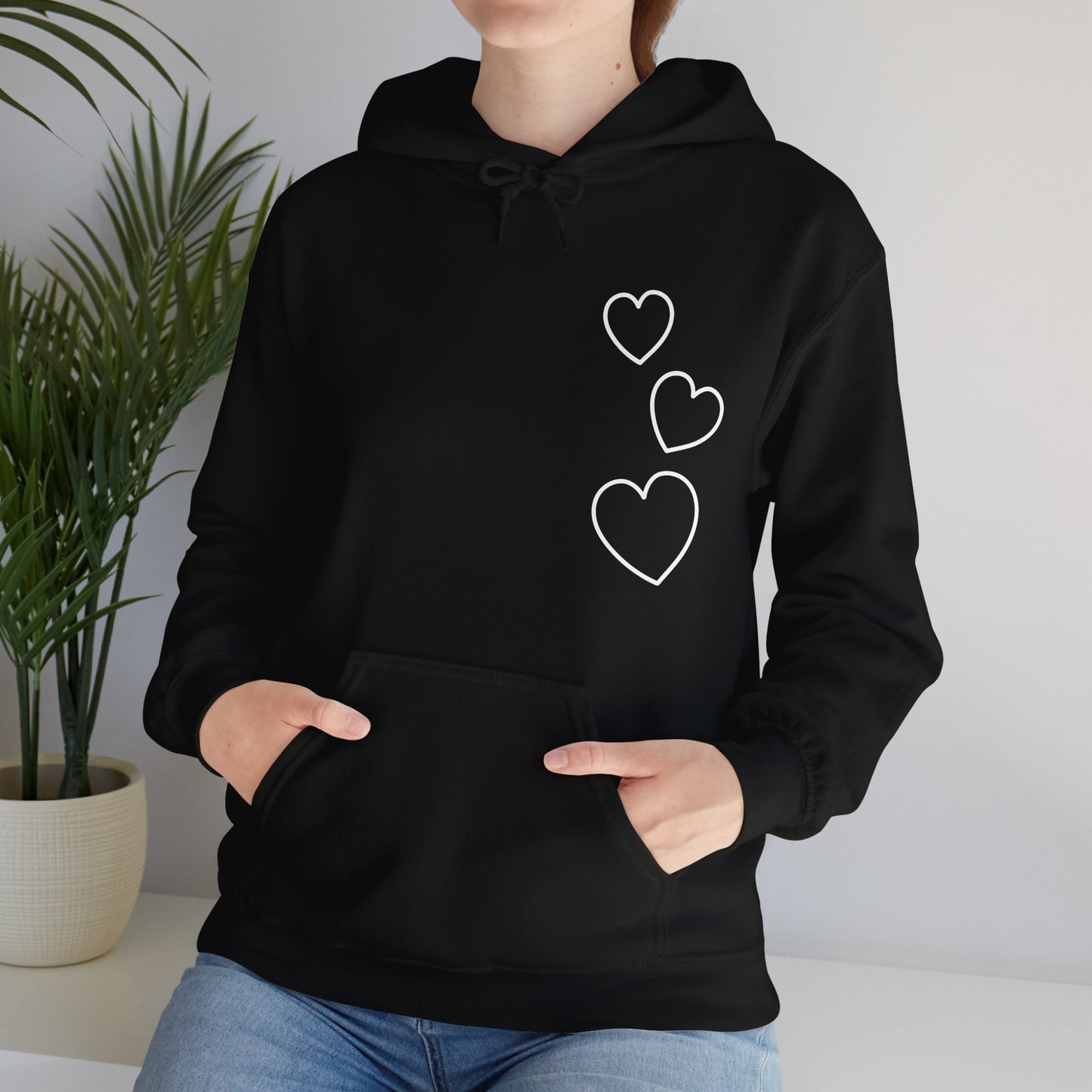 White Hearts Hoodie