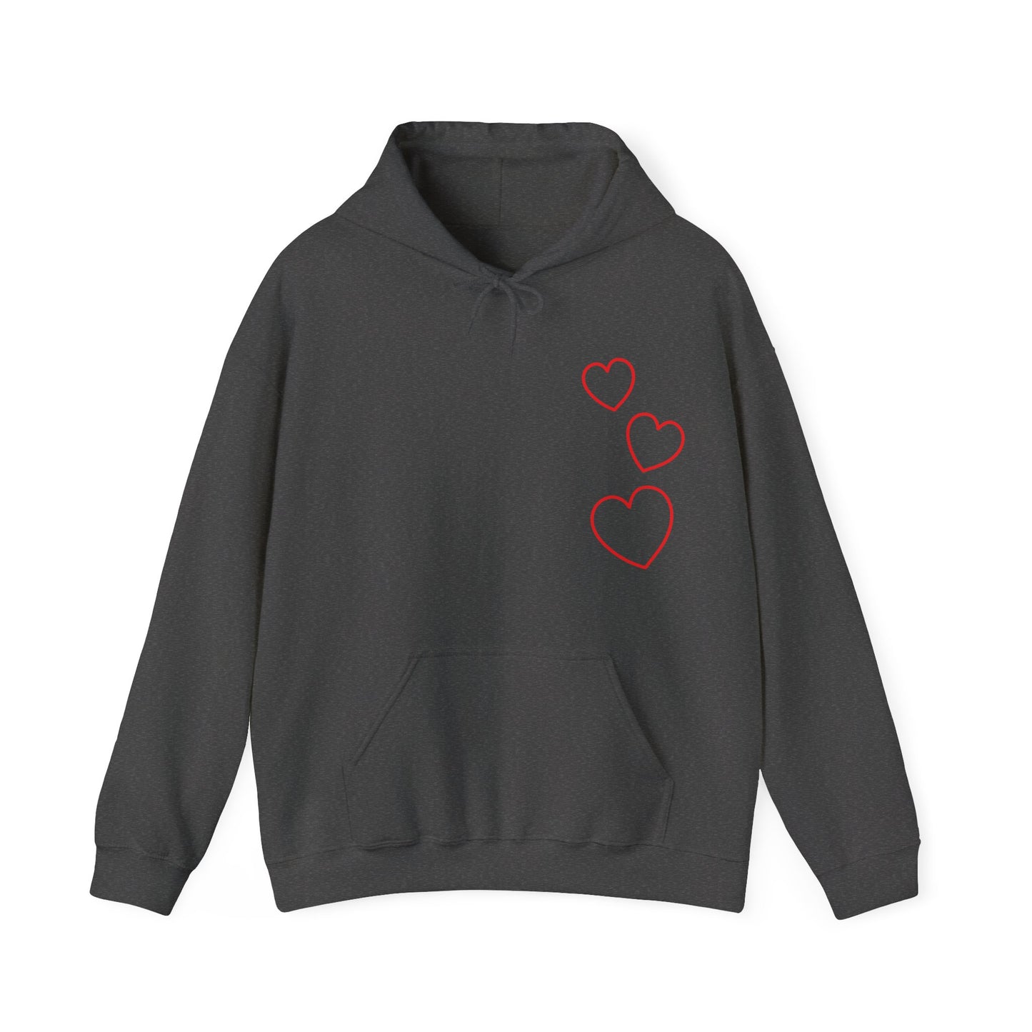 Red Hearts Hooded Sweatshirt