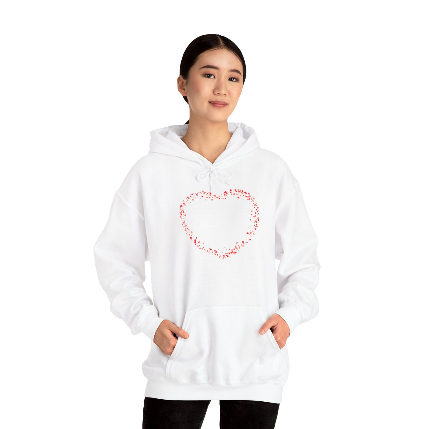 Tiny Red Prints Hearts Hoodie