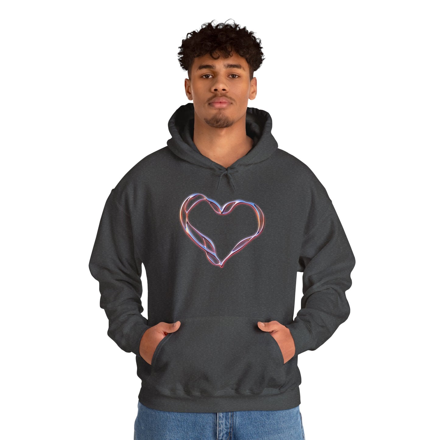 Liquid Metal Heart Hoodie