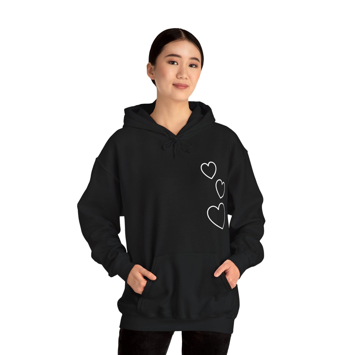 White Hearts Hoodie