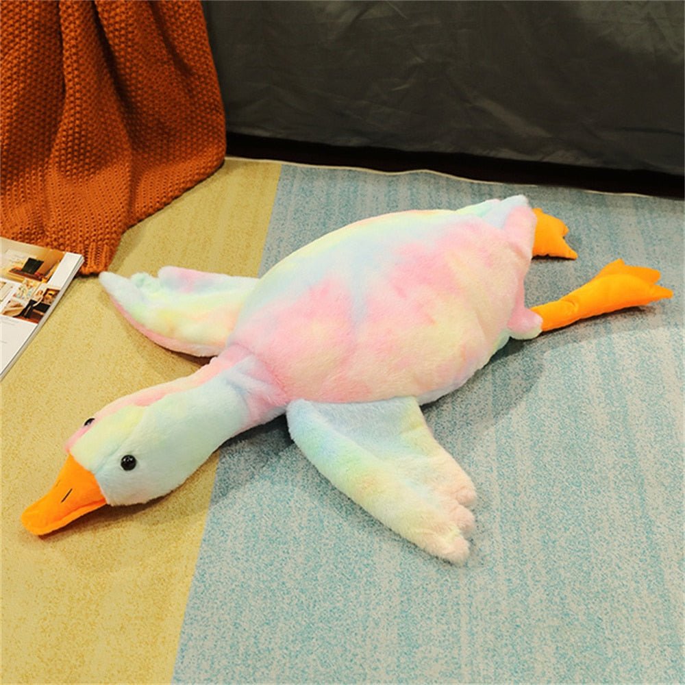 50-190cm Giant Duck Plush Toys Fluffy Sleep Pillow Cute Animal Stuffed Swan Goose Soft Dolls Floor Mat Kids Girls Birthday Gift - StarJam Gifts