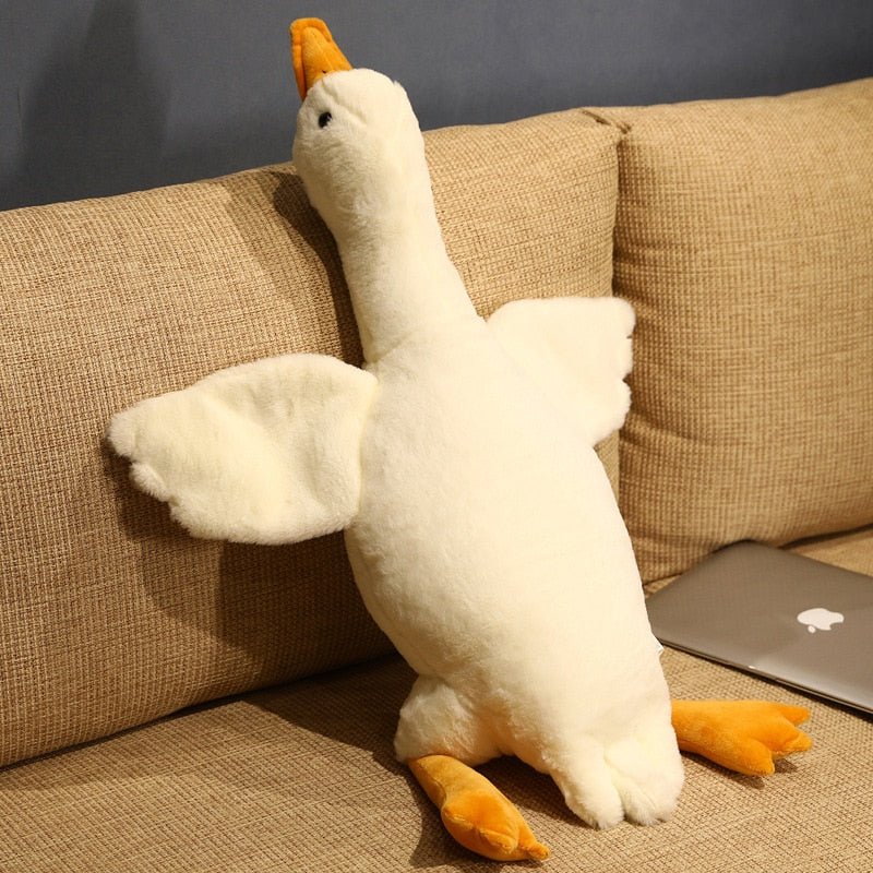 50-190cm Giant Duck Plush Toys Fluffy Sleep Pillow Cute Animal Stuffed Swan Goose Soft Dolls Floor Mat Kids Girls Birthday Gift - StarJam Gifts