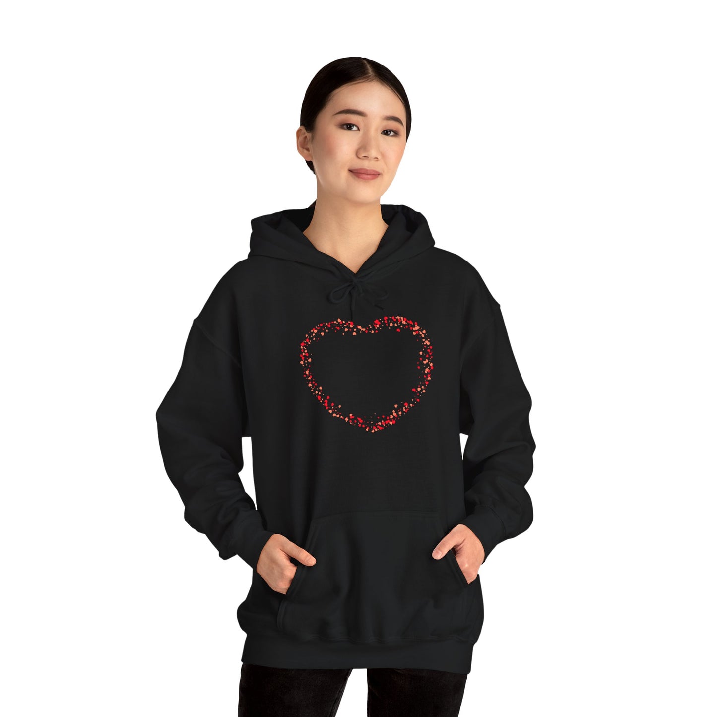 Tiny Red Prints Hearts Hoodie