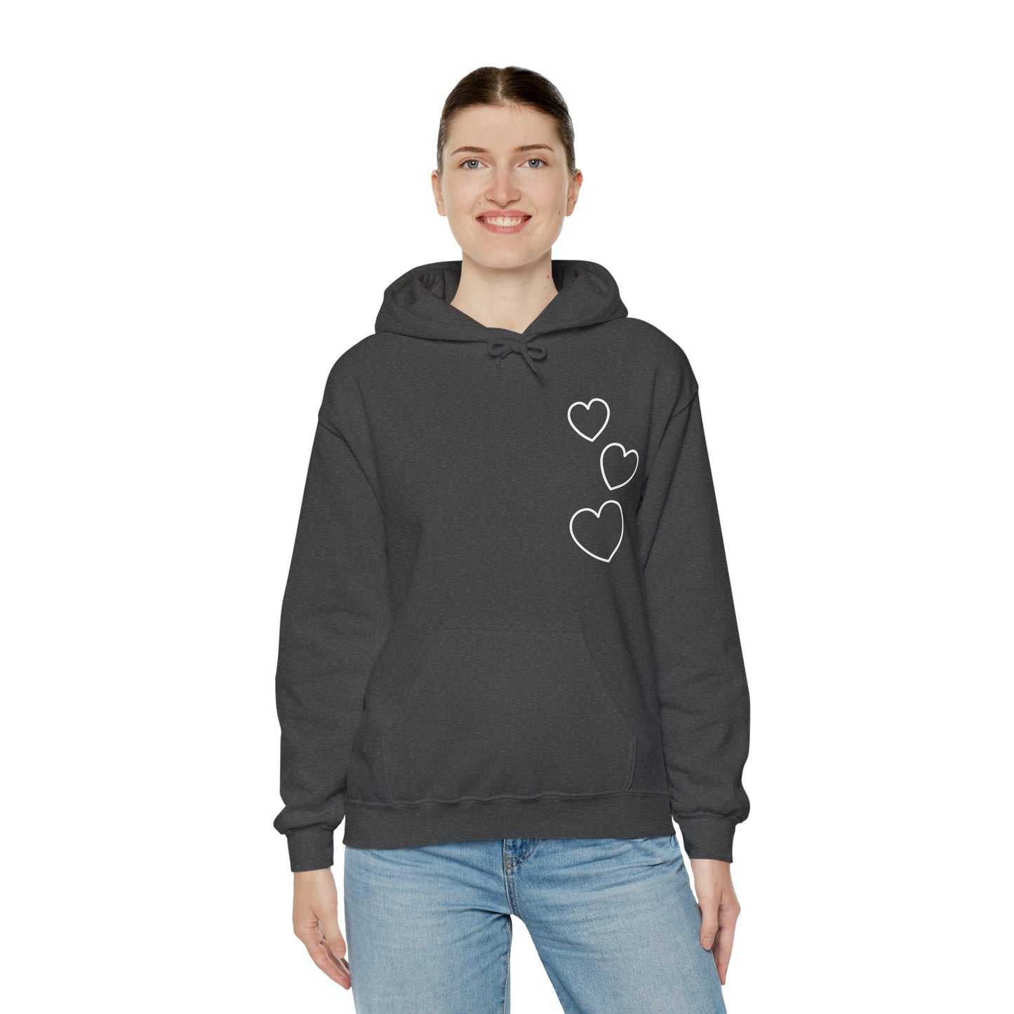 White Hearts Hoodie