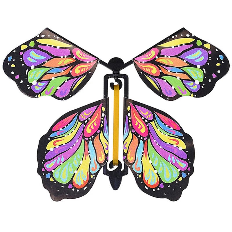 5/10 Pcs Flying In The Book Fairy Rubber Band Powered Wind Up Butterfly Toy Great Surprise Gift Magic Tricks Funny Joke Toys - StarJam