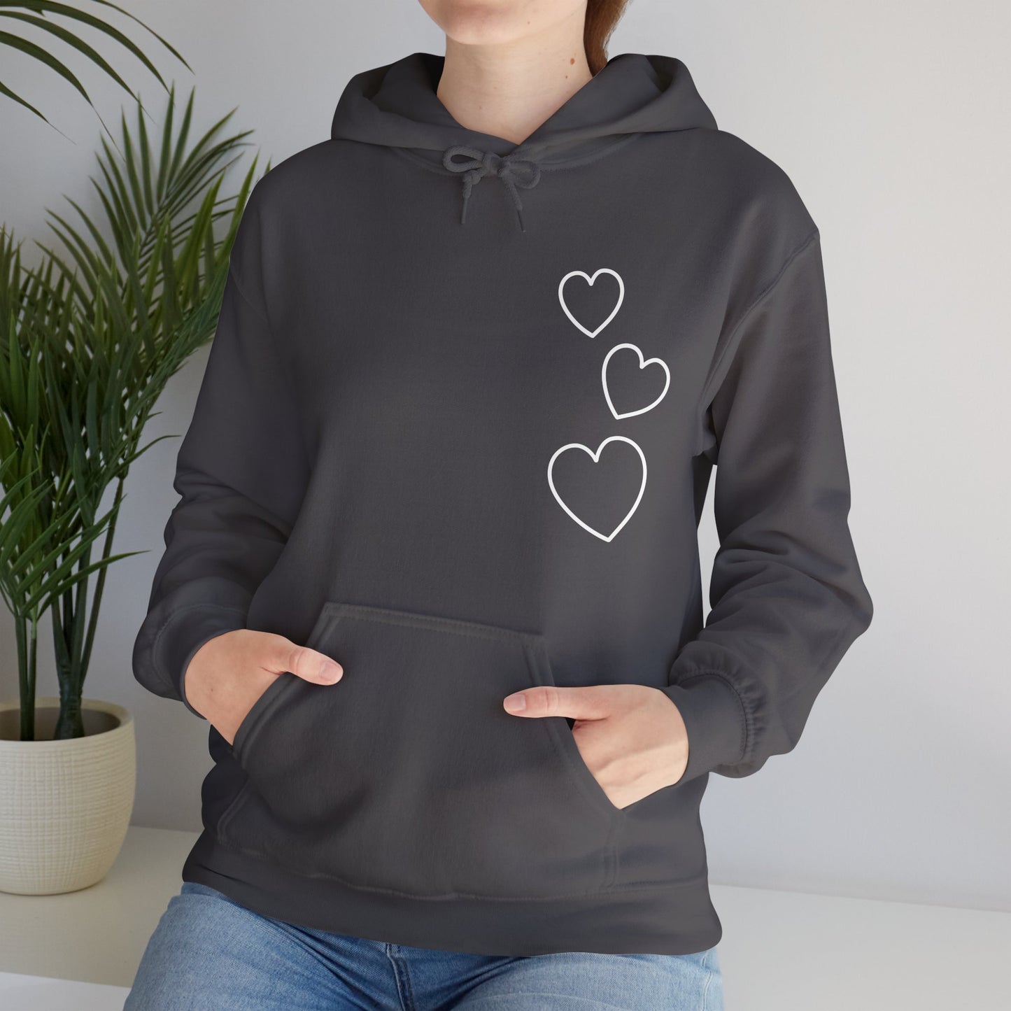 White Hearts Hoodie