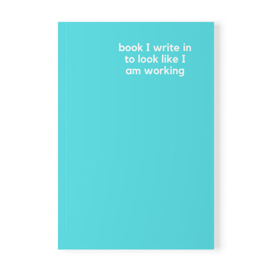 Look Like I Am Working - Naughty Pads - Light Blue A5 Soft Cover Journal