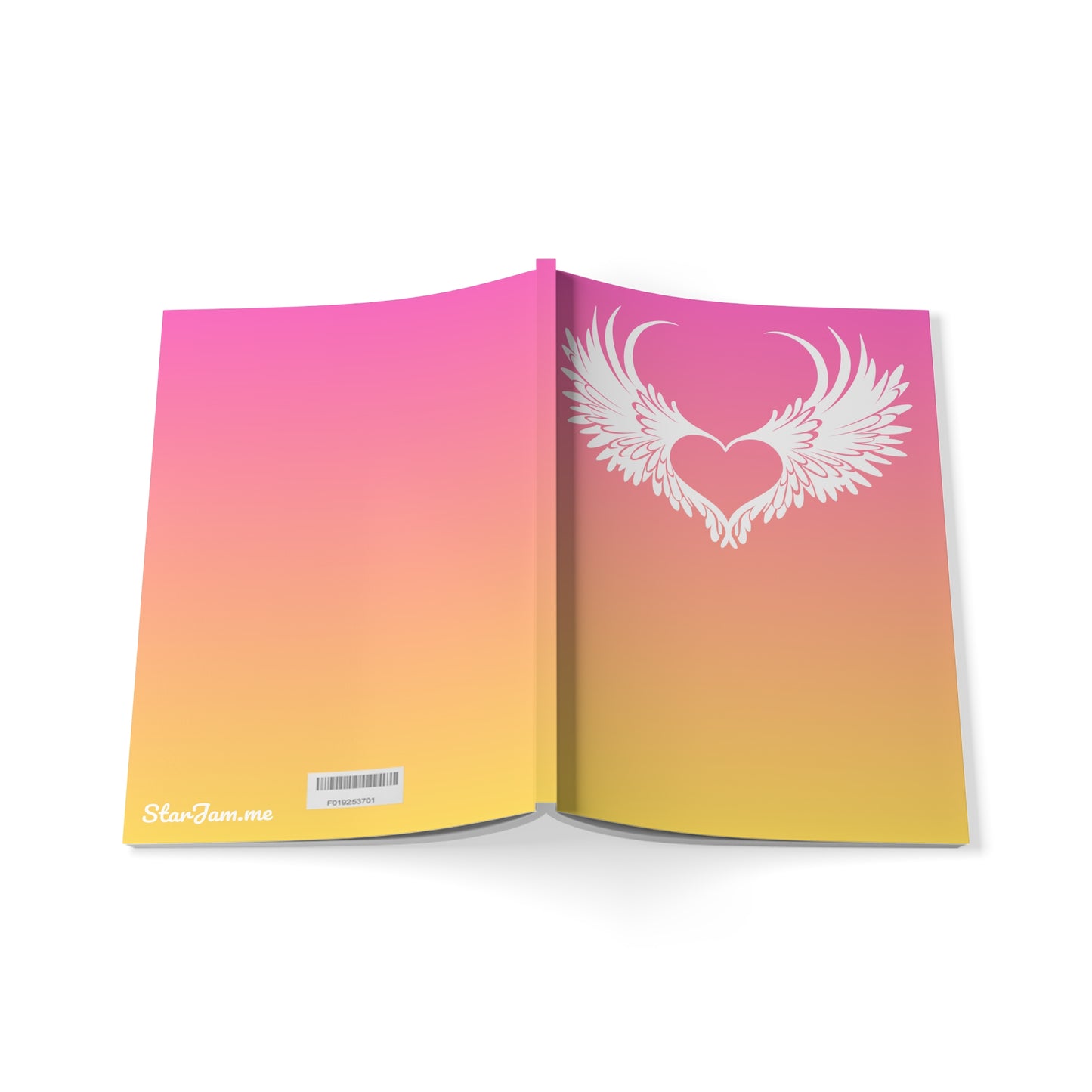 StarJam 'Angel Heart' - Softcover Notebook, A5, Pink/ Peach