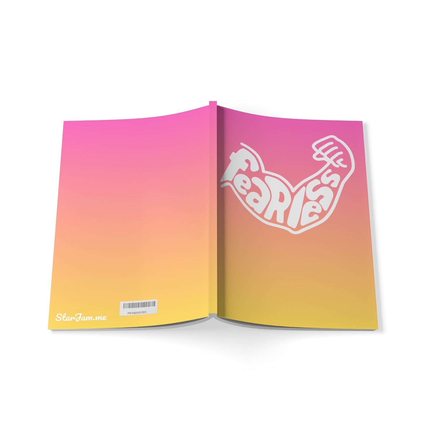 StarJam 'Fearless' - Softcover Notebook, A5, Pink/ Peach