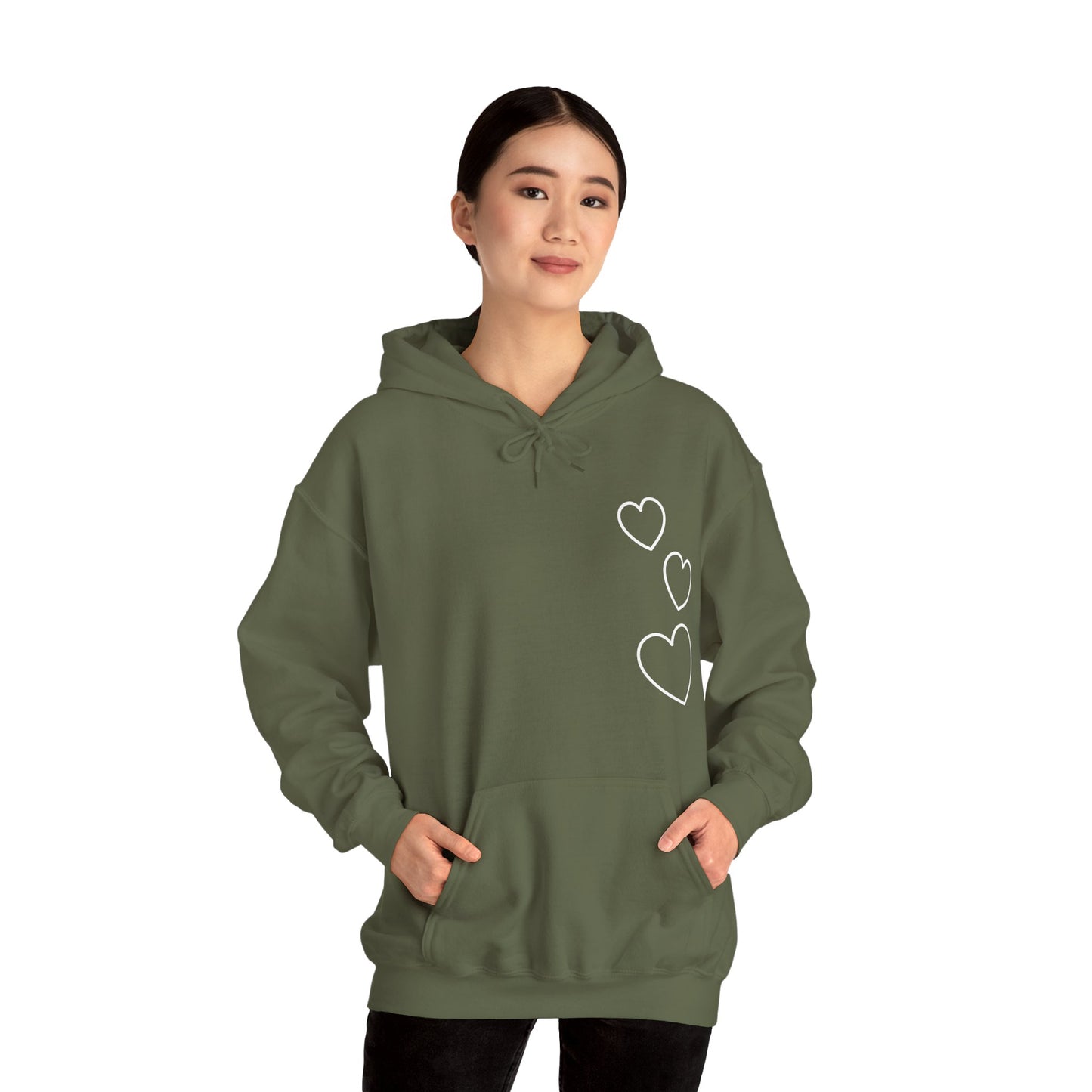 White Hearts Hoodie