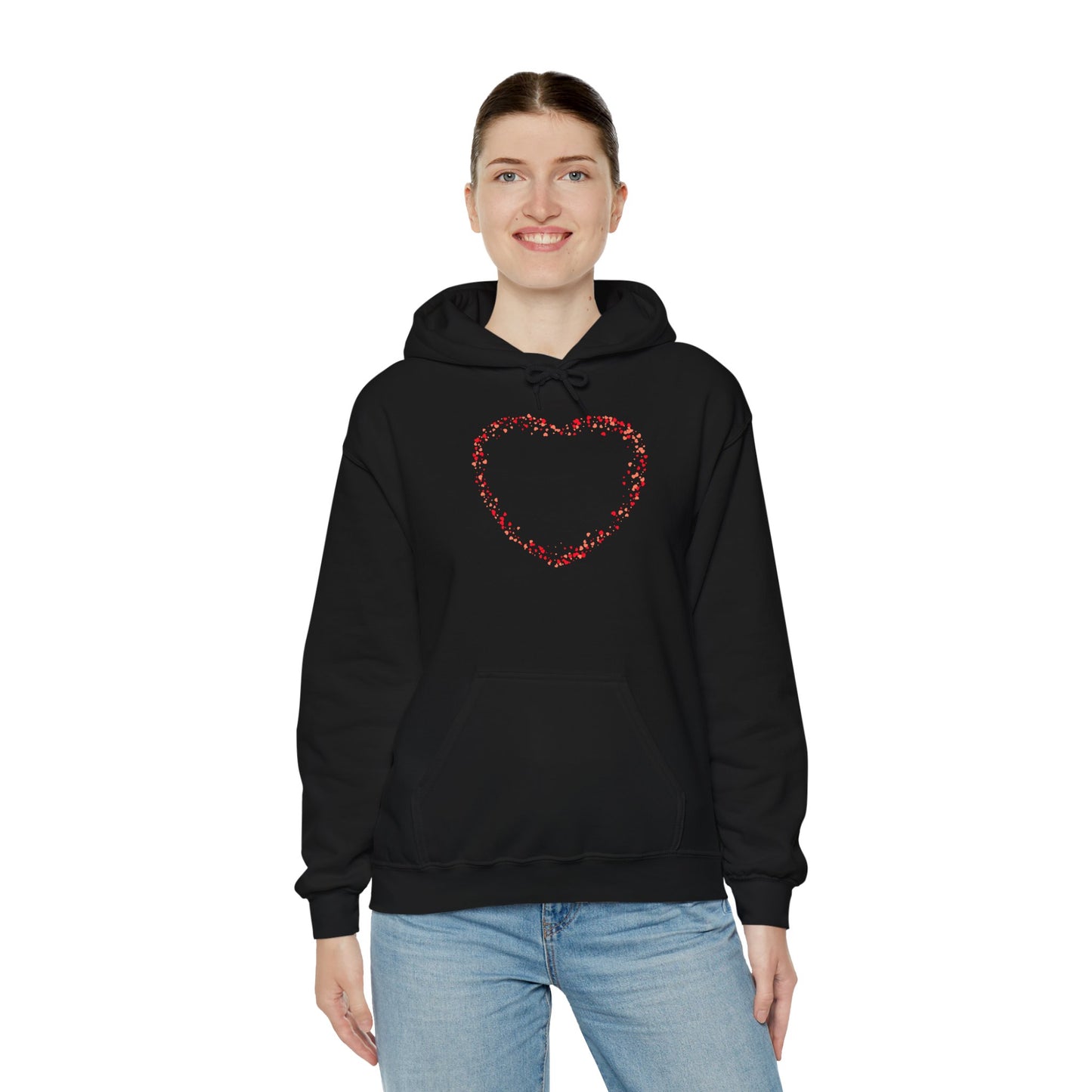 Tiny Red Prints Hearts Hoodie