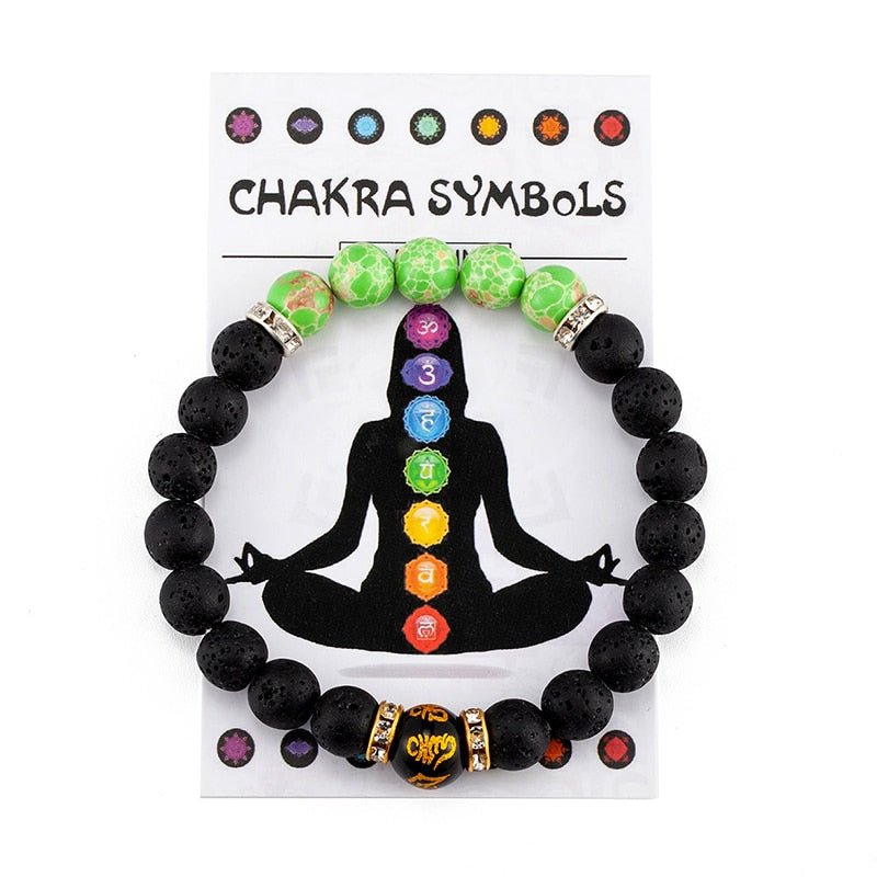 7 Chakra Bracelet With Meaning Cardfor Men Women Natural Crystal Healing Anxiety Jewellery Mandala Yoga Meditation Bracelet Gift - StarJam Gifts