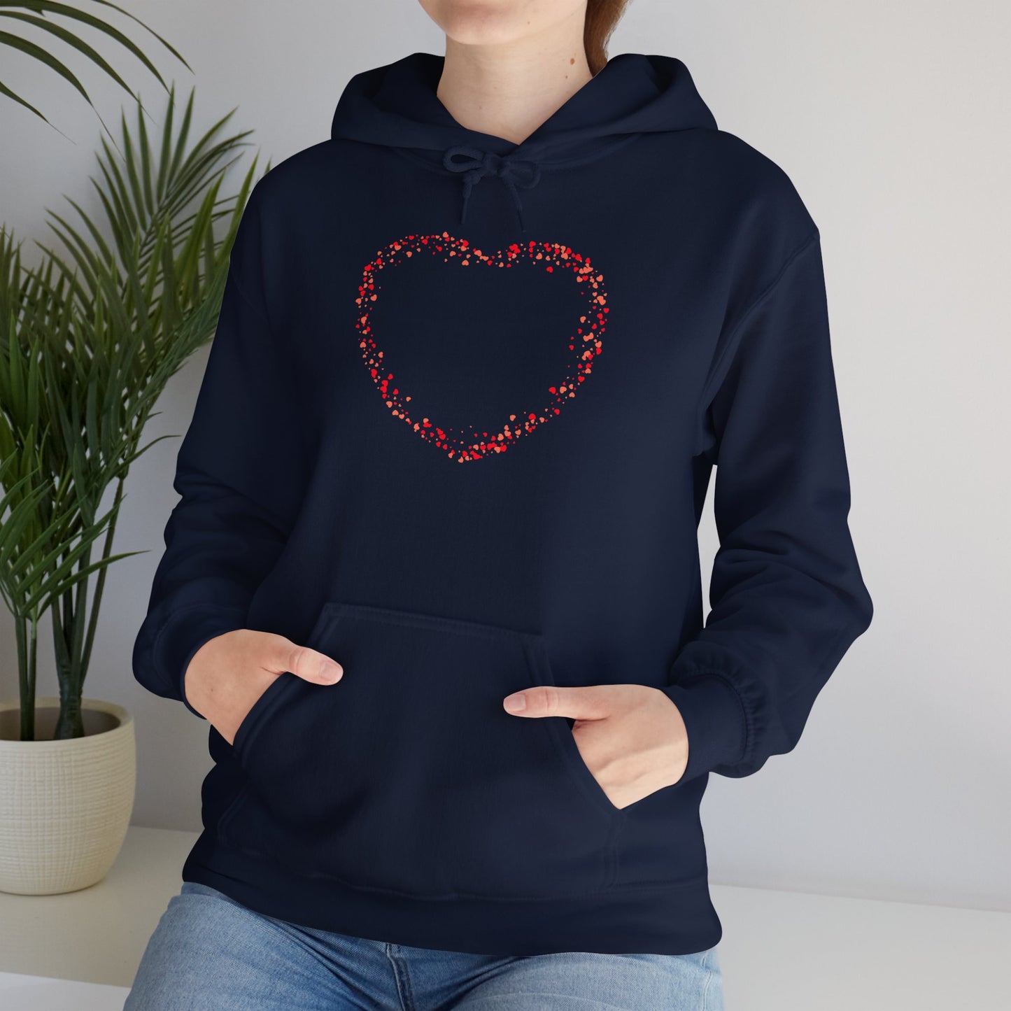 Tiny Red Prints Hearts Hoodie