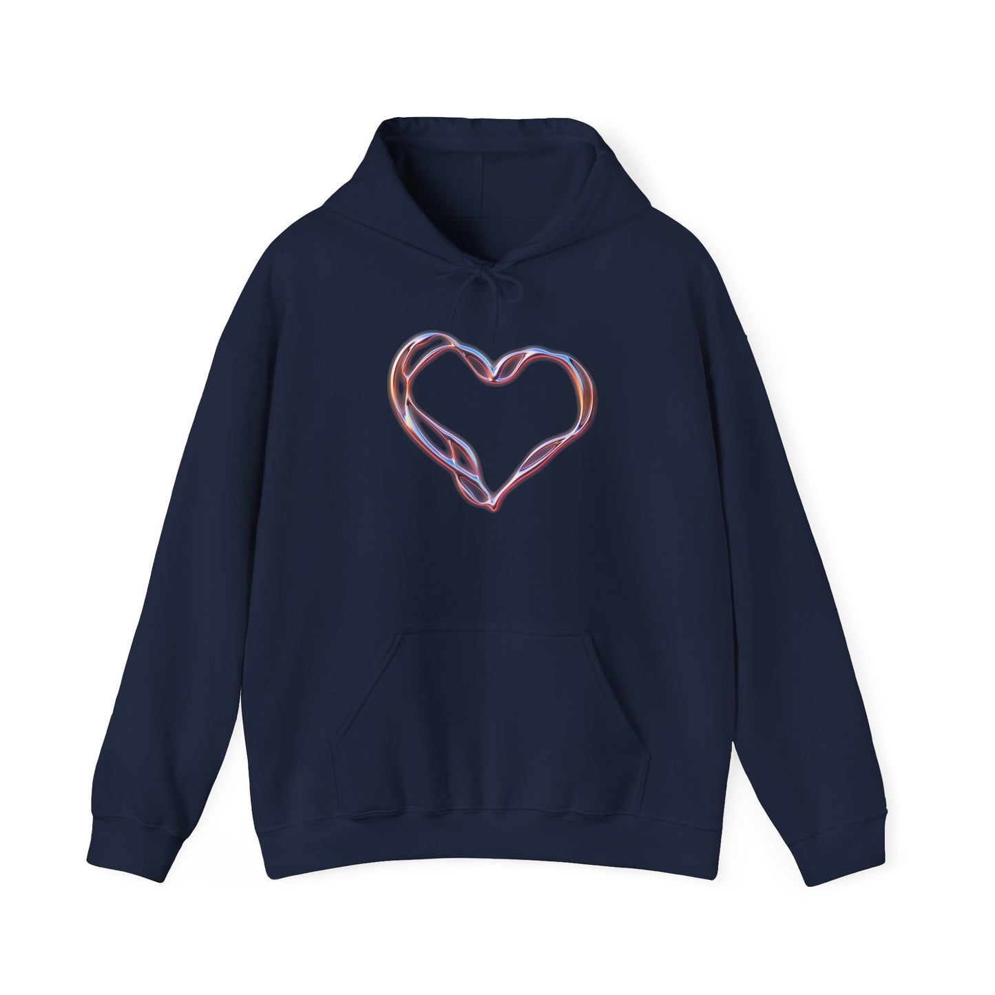 Liquid Metal Heart Hoodie