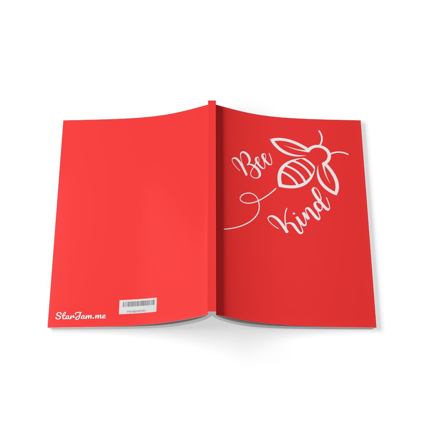 StarJam 'Bee Kind' - Softcover Notebook, A5, Red