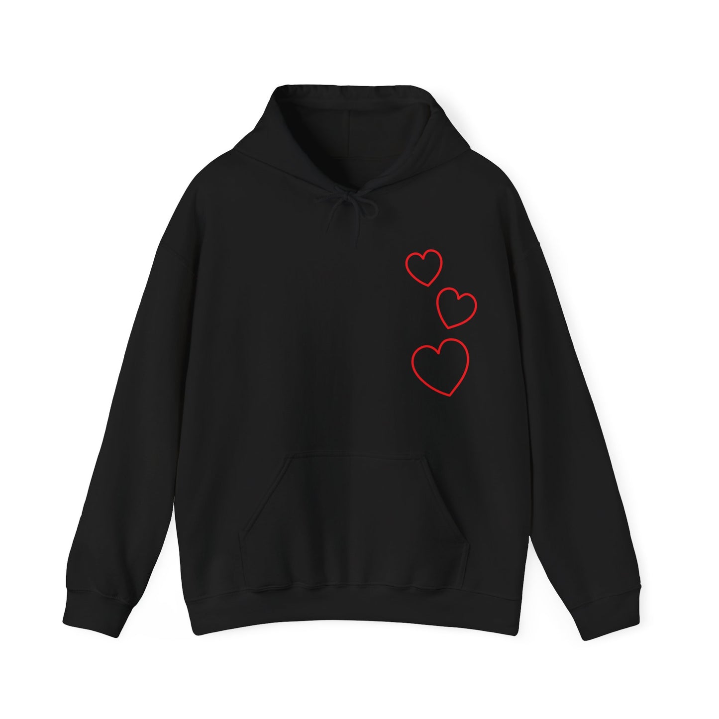 Red Hearts Hooded Sweatshirt