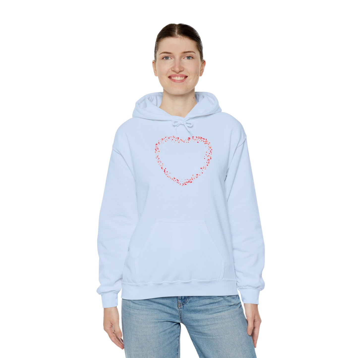 Tiny Red Prints Hearts Hoodie