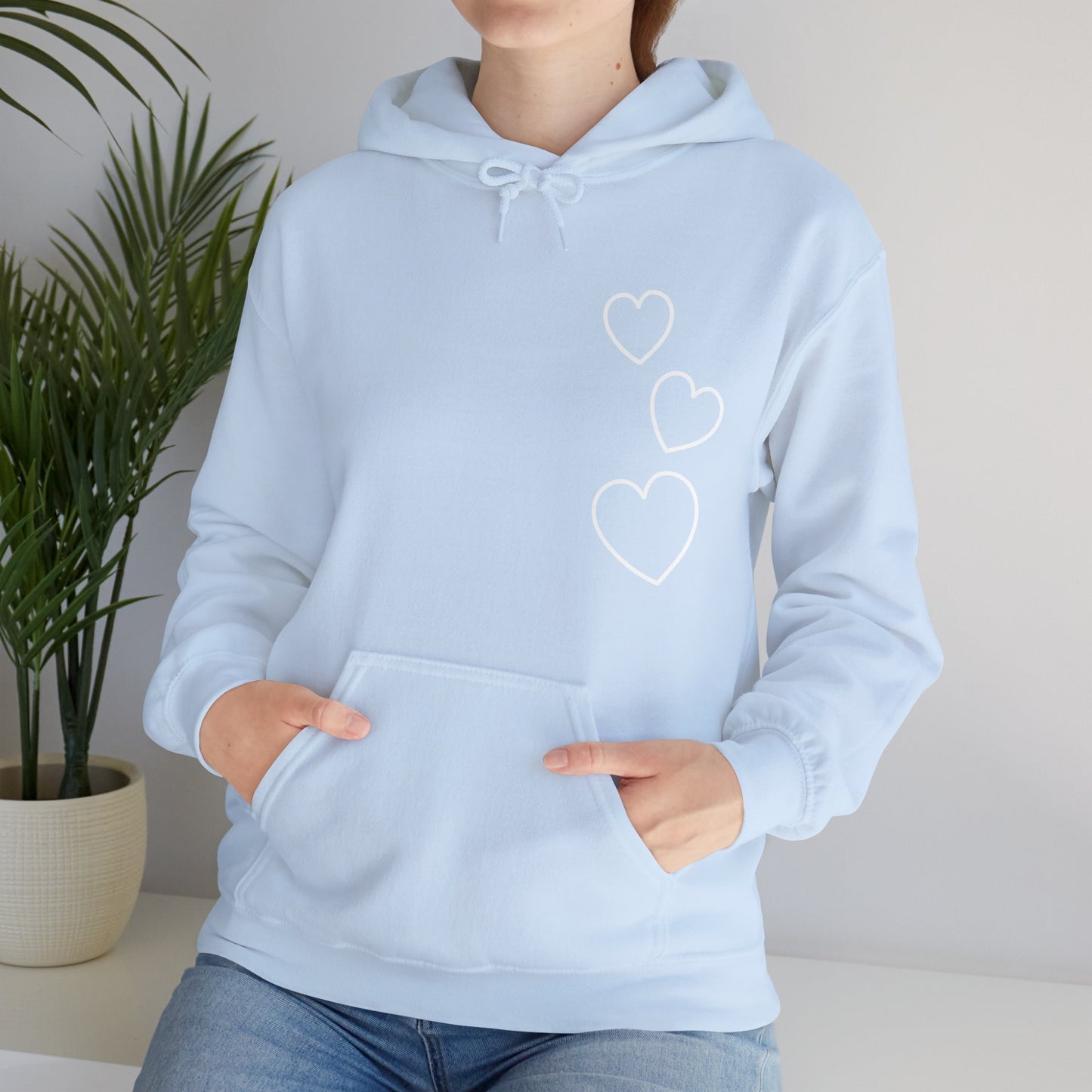White Hearts Hoodie