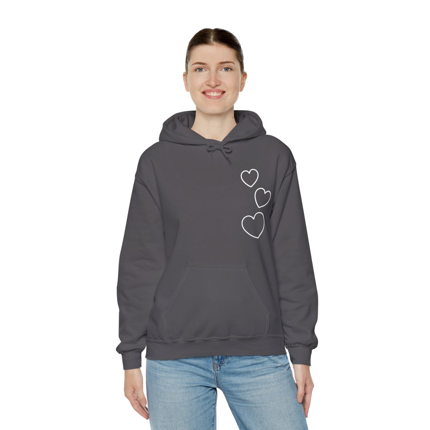 White Hearts Hoodie