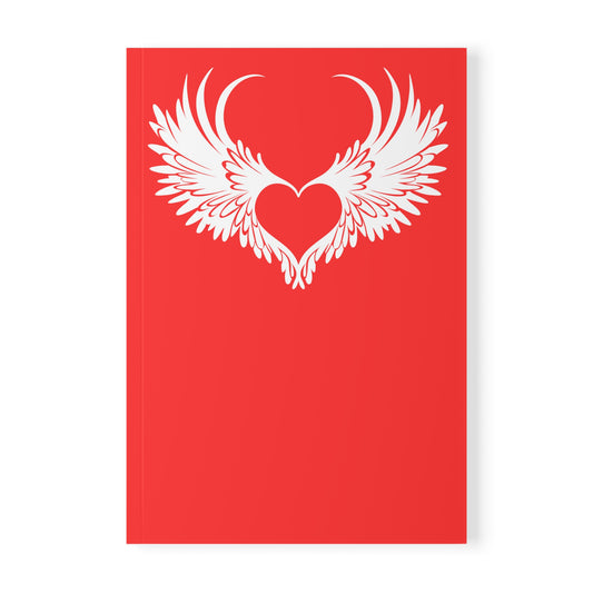 StarJam 'Angel Heart' - Softcover Notebook, A5, Red