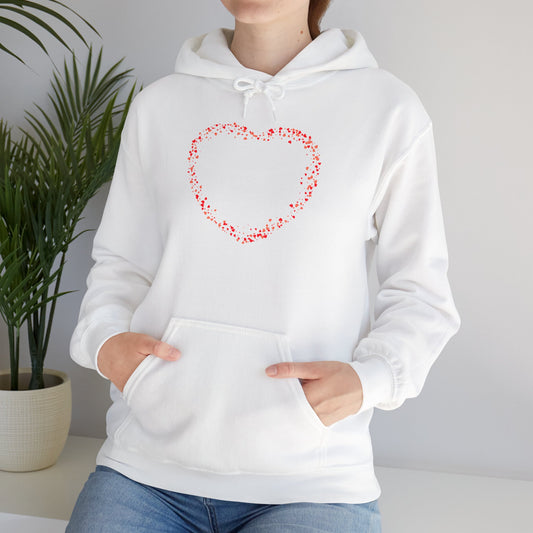 Tiny Red Prints Hearts Hoodie
