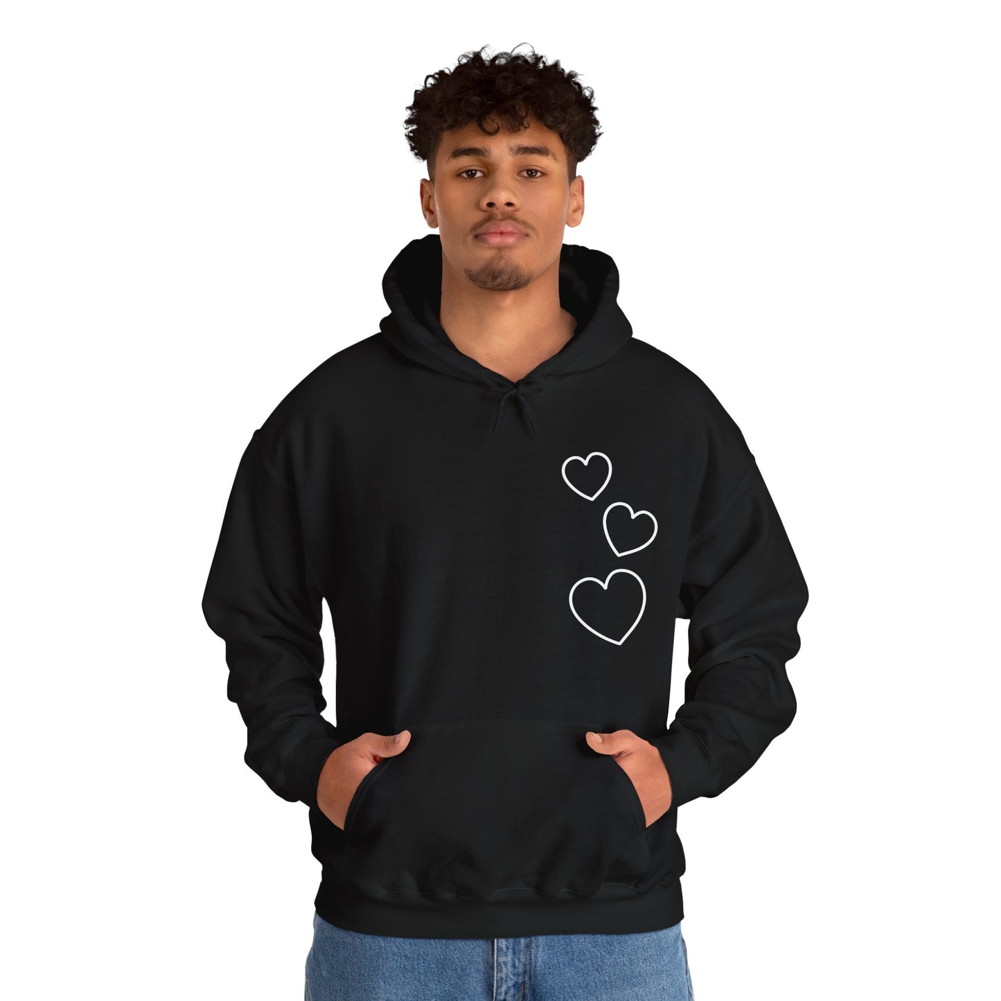 White Hearts Hoodie