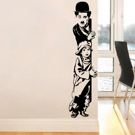 Art Decor Chaplin the Kid Wall Stickers Vinyl Movie Star Actors Wall Decal