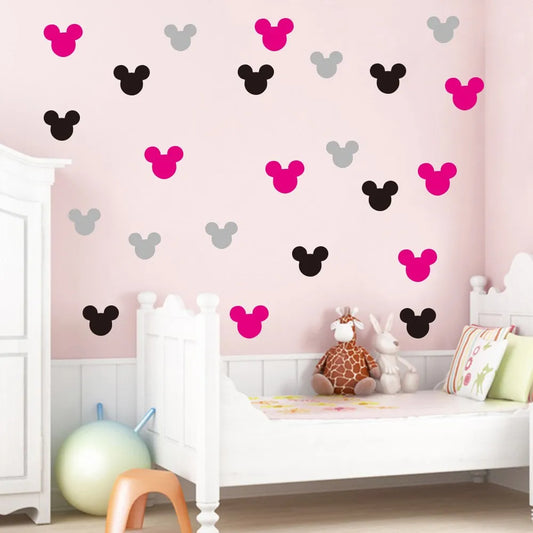 Disney Mickey Minnie Portrait Wall Stickers Kids Rooms Mural