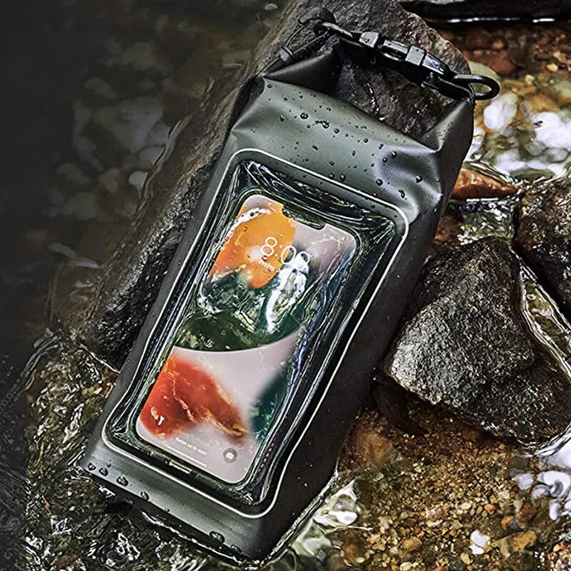 2L Fashionable Waterproof Beach & Swimming Bag with Touch Screen Phone Holder