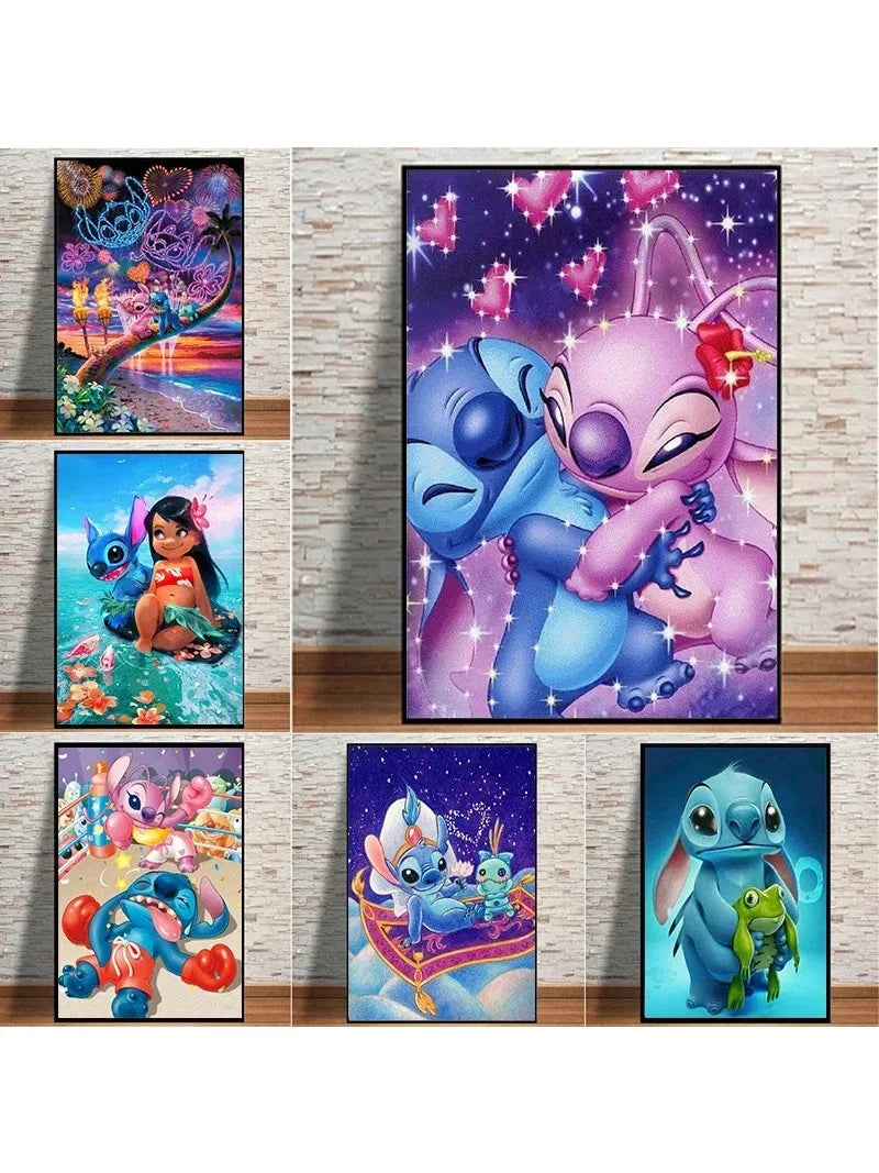 Disney Anime Lilo & Stitch Canvas Painting Wall Art