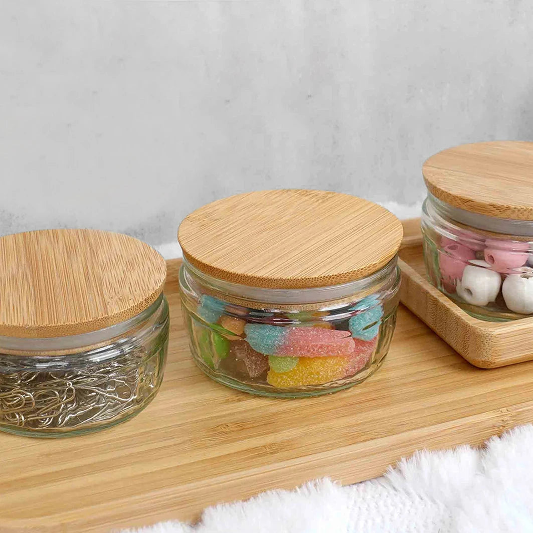 Bamboo Lid Compatible with GU Puds Cheesecake Jars – Reusable and Eco-Friendly Jar Covers