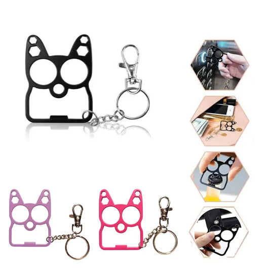 Multifunctional Cute Cat Keychain Tool – Bottle Opener, Screwdriver, and Outdoor Gadget