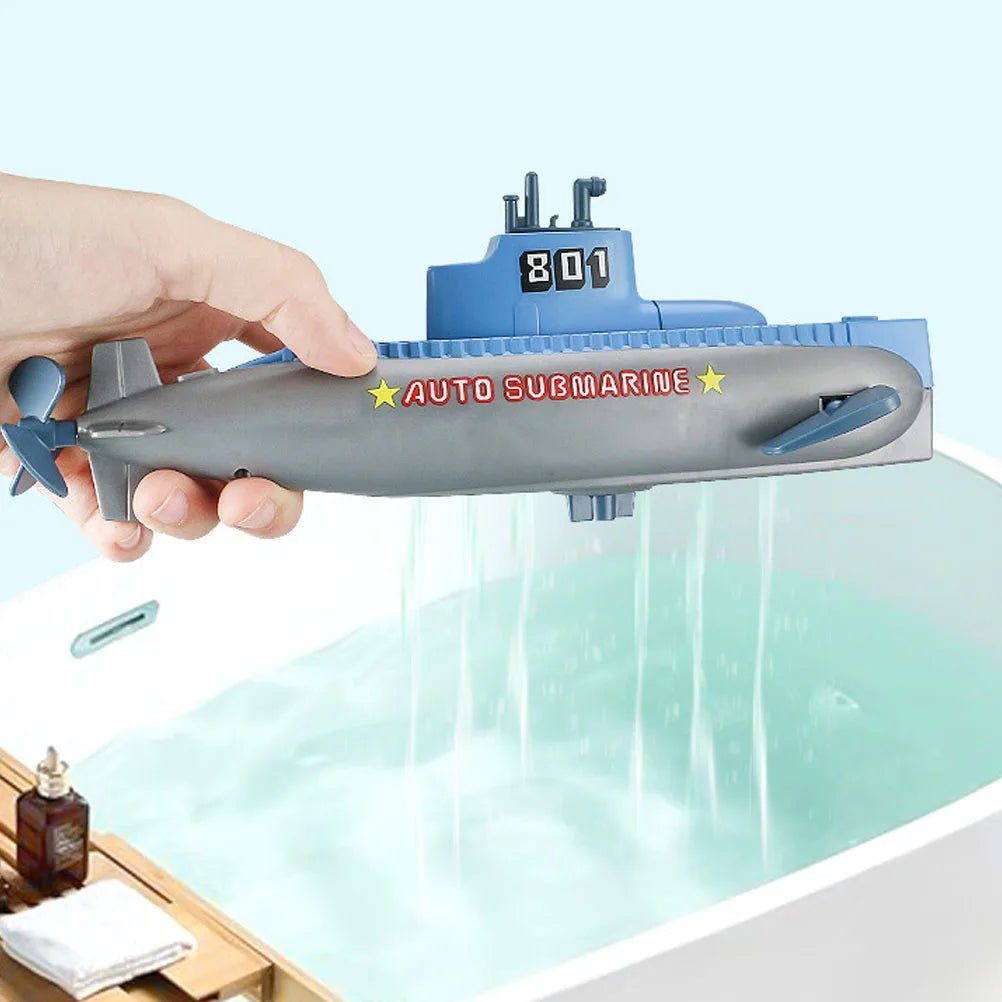 Creative Wind Up Submarine Bath Toy Boat Tricky Water Toys Pool Diving Toy Bathtub Floating Model Kids Bathtime Toy - StarJam